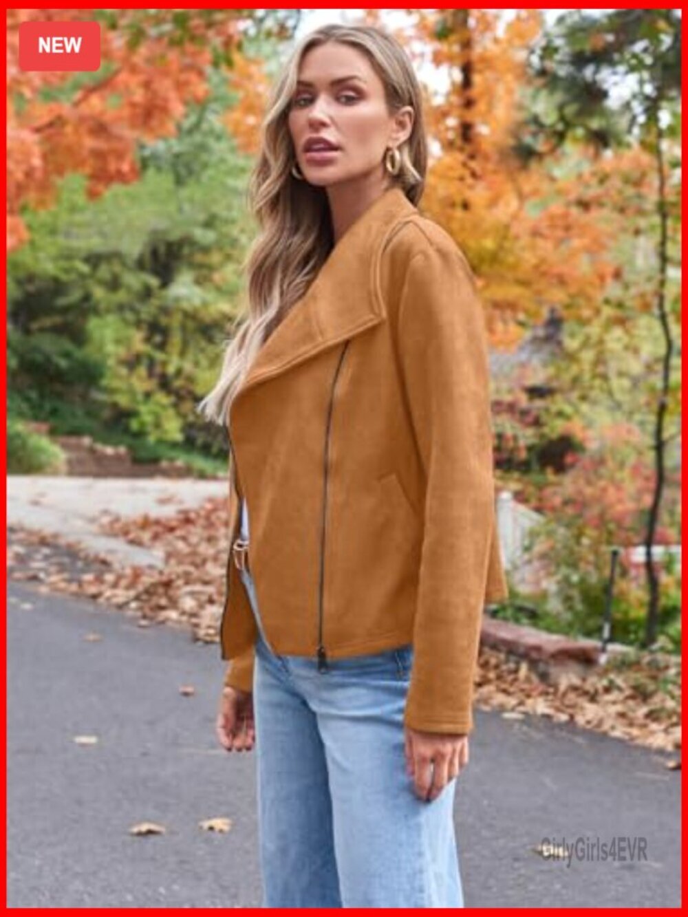 Faux Suede Cropped Jacket, Open Front Cardigan Style for Fall Winter Spring - Picture 4 of 6